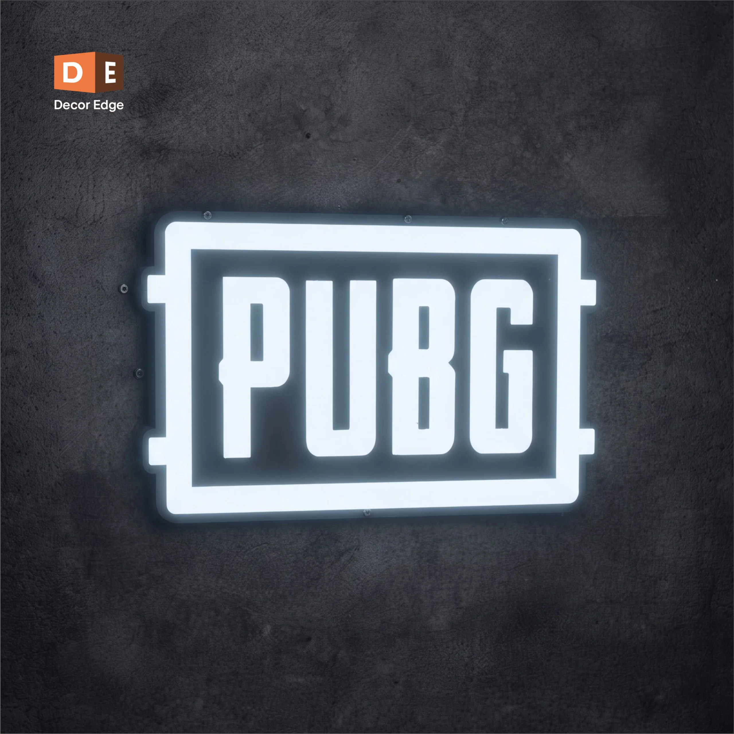 PUBG neon sign – Stunning Handcrafted 100% LED Wall Decor | Decor Edge Gaming Collection