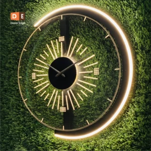 Modern LED Wall Clock with pendulum drop for premium interior art