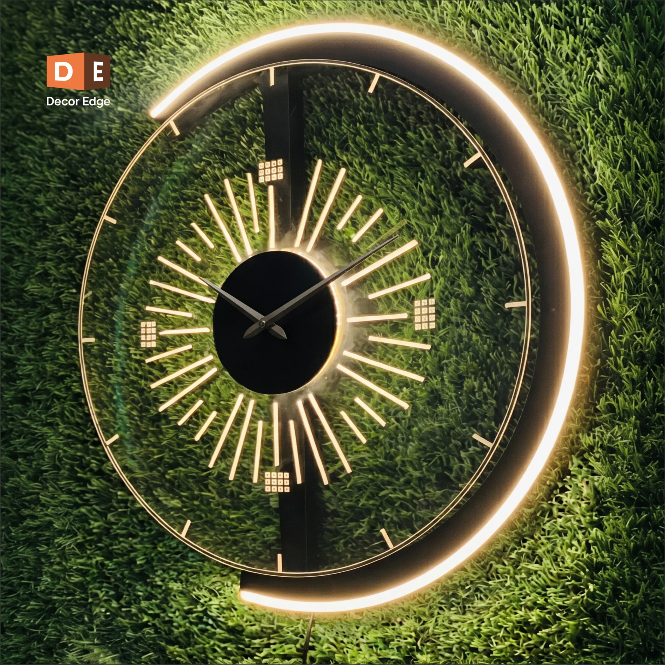 Modern LED Wall Clock – Premium Handcrafted Metal wall art decor 2026 | Decor Edge