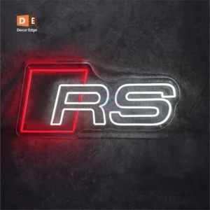 Audi RS Neon Sign – Premium Handcrafted Car Garage Wall Decor | Decor Edge