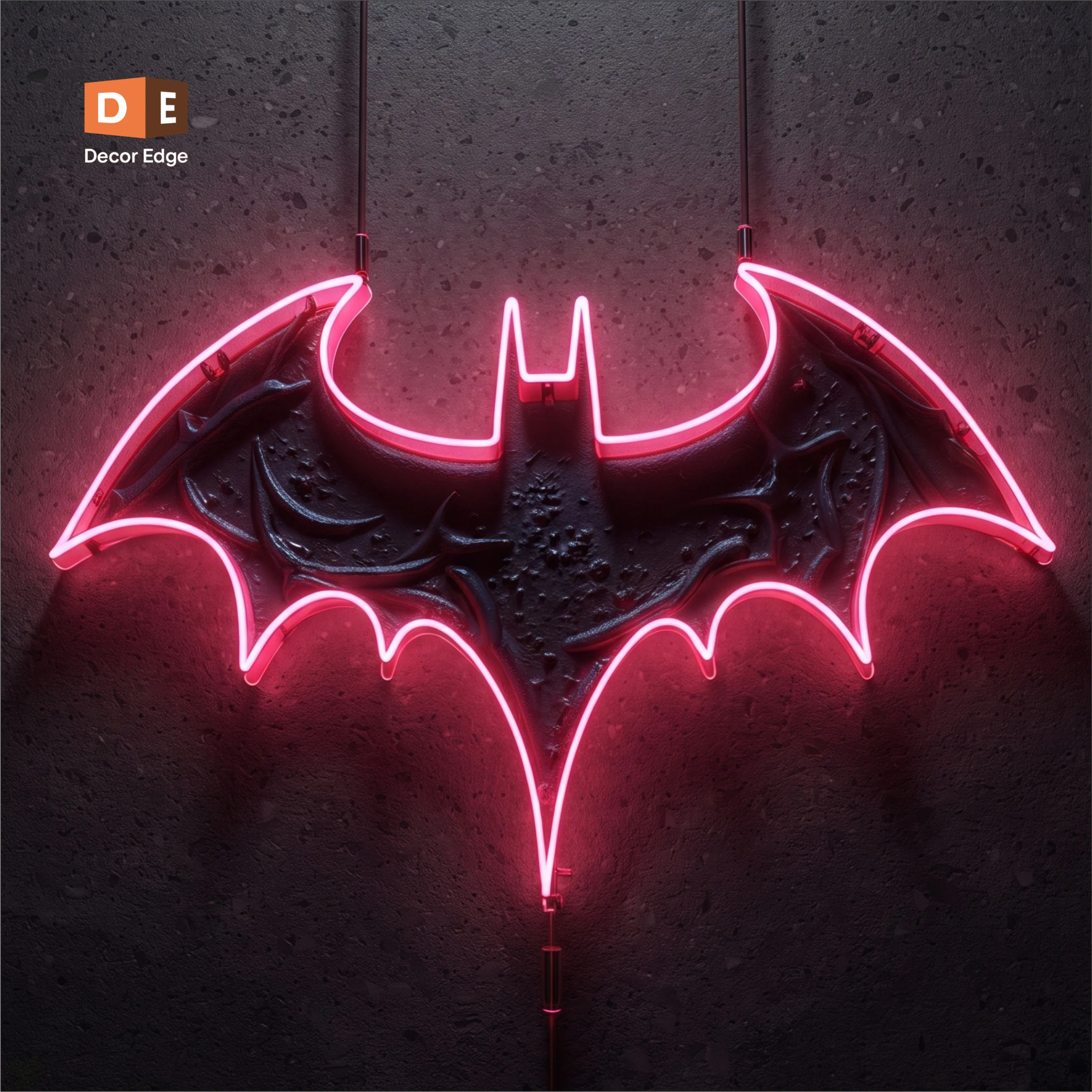 Batman Logo Neon LED Wall Sign – Premium Handcrafted Superhero Wall Decor | Decor Edge