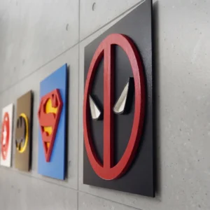 Pack of 4 Hero Emblem Wall Art Set