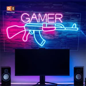 Gamer AK47 Neon Sign UV light