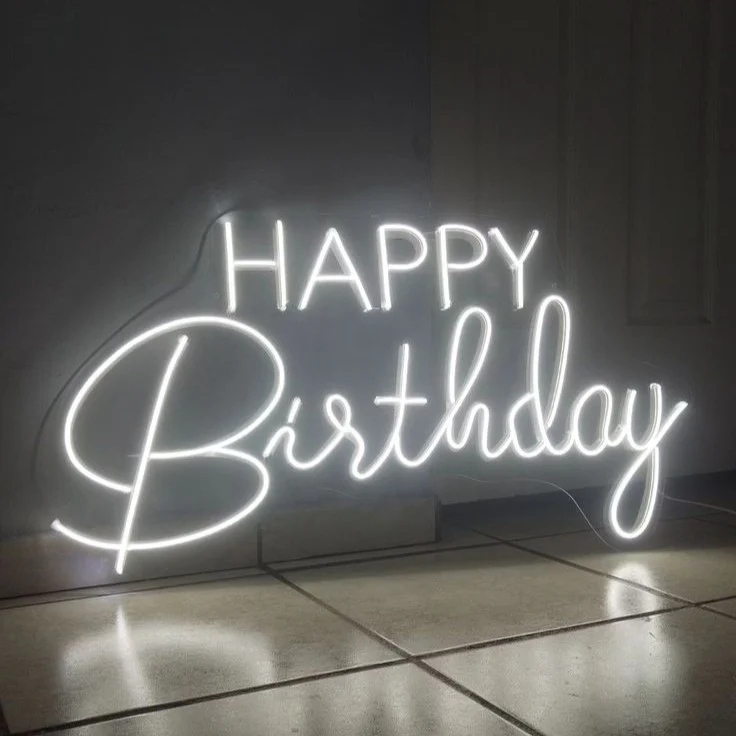 Happy Birthday Neon Sign – Premium Handcrafted LED Wall Decor | Decor Edge Custom Birthday Party Collection