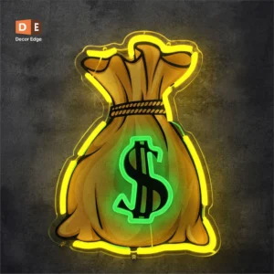Money Bag Neon Sign quality